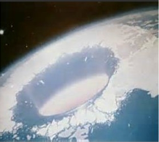 Fictional hole in the earth's North Pole
